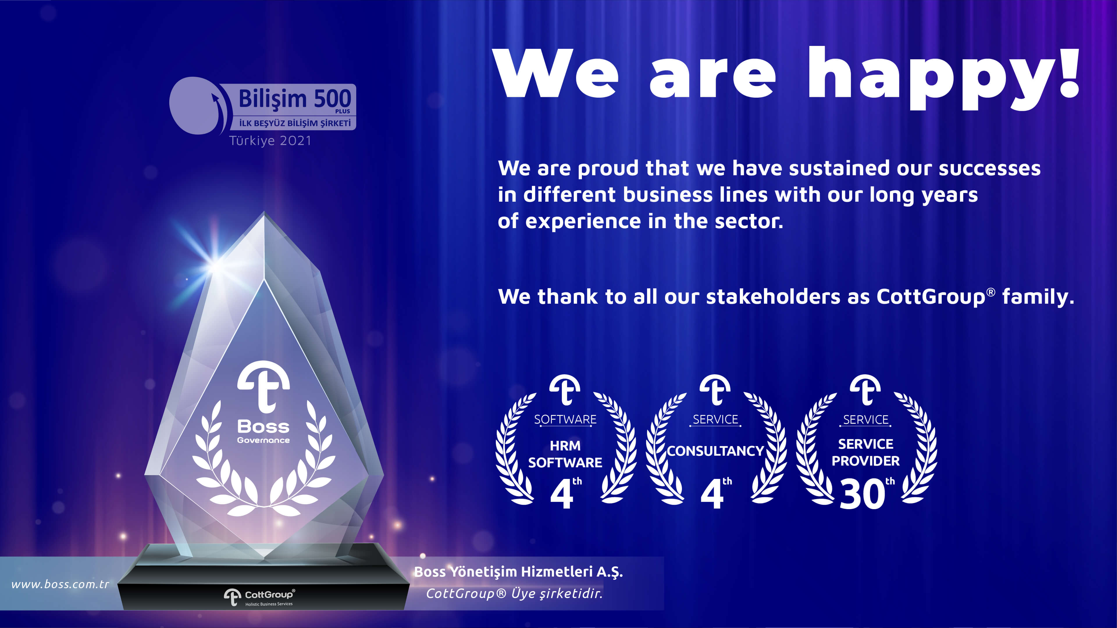 Boss Governance Continues to Rise in Bilişim 500 Lists Boss Governance Continues to Rise in Bilişim 500 Lists